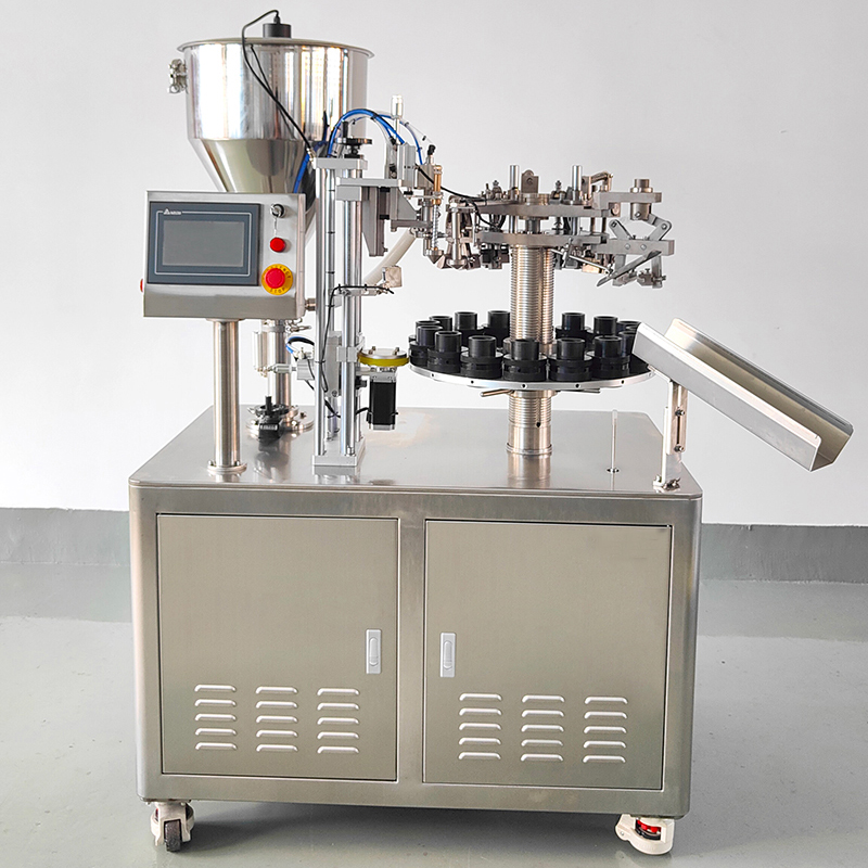 Macchina riempitrice e sigillatrice semiautomatica per tubi in alluminio VK-TFS-006A