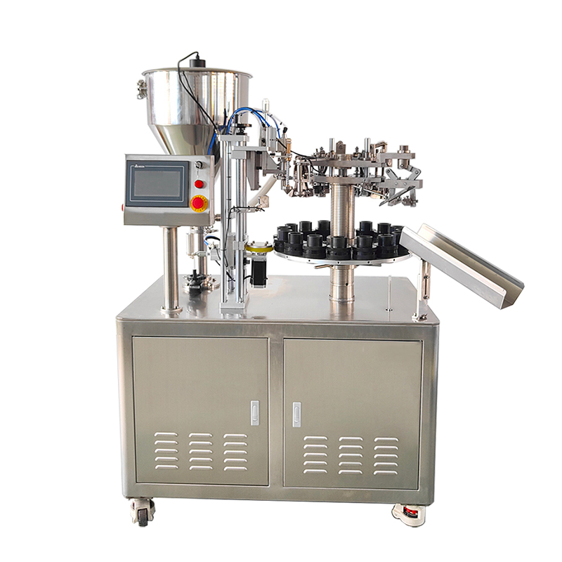 Macchina riempitrice e sigillatrice semiautomatica per tubi in alluminio VK-TFS-006A
